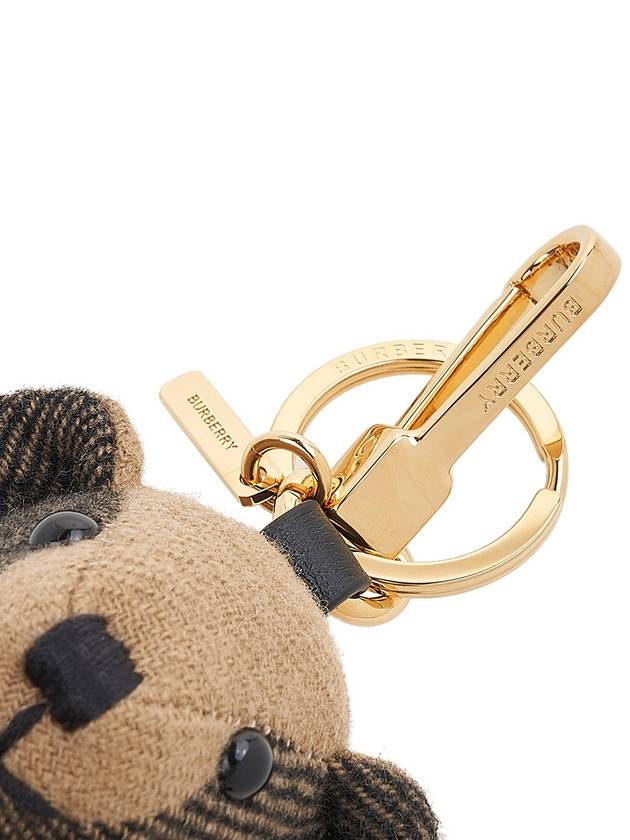 Checked Bear Keychain Beige - BURBERRY - BALAAN 6