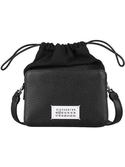 Logo Patch Leather Bucket Cross Bag Black - MAISON MARGIELA - BALAAN 2