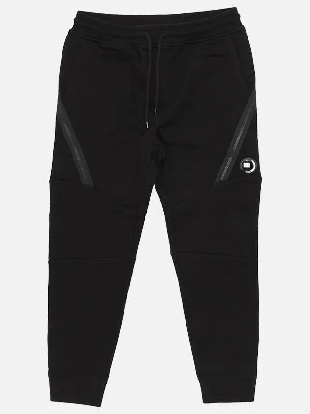 Diagonal Raised Fleece Track Pants Black - CP COMPANY - BALAAN 3