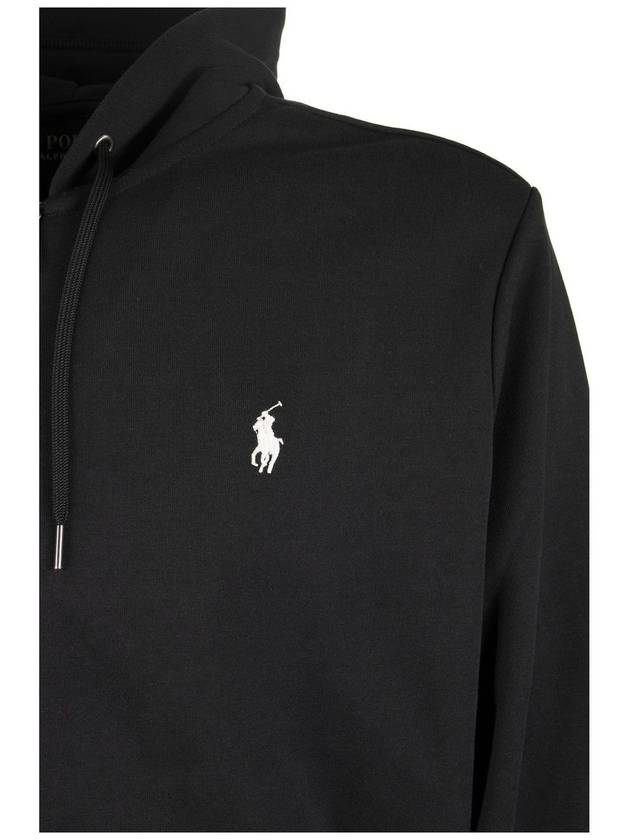 Embroidered Logo Zip Up Hoodie Black - POLO RALPH LAUREN - BALAAN 5