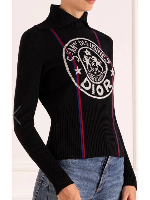 Cashmere Motif Turtleneck Black - DIOR - BALAAN 2