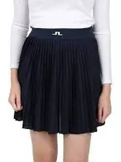 Women's Binx Pleated Skirt Navy - J.LINDEBERG - BALAAN 2