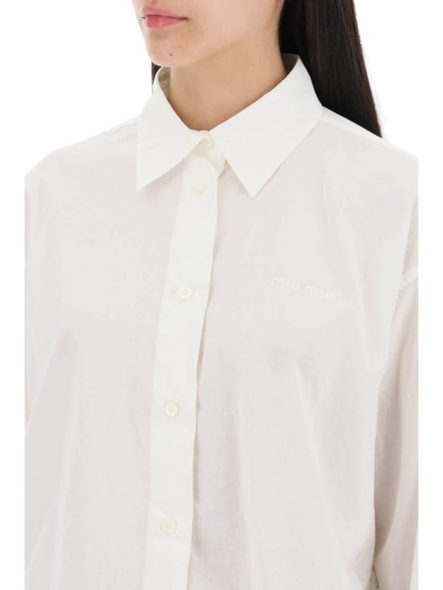 batiste cotton shirt - MIU MIU - BALAAN 4