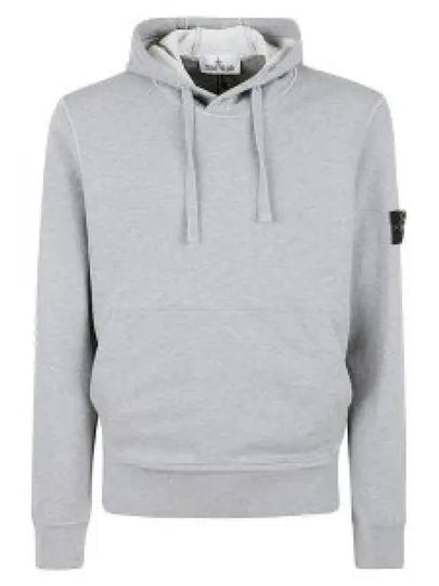 Cotton Fleece Garment Dyed Hoodie Grey - STONE ISLAND - BALAAN 2