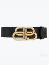 BB Logo Leather Belt Black - BALENCIAGA - BALAAN 2