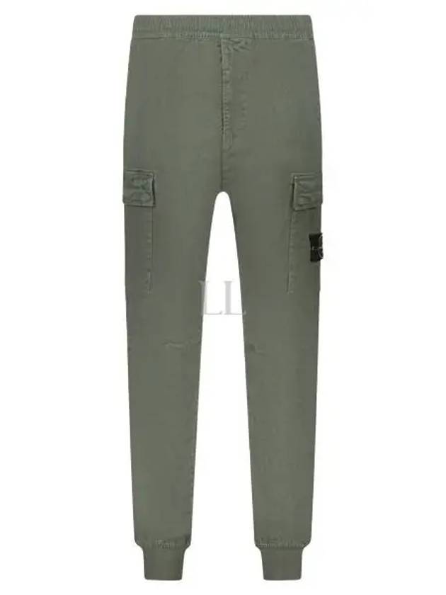 Stretch Cotton Cargo Straight Pants Green - STONE ISLAND - BALAAN 2