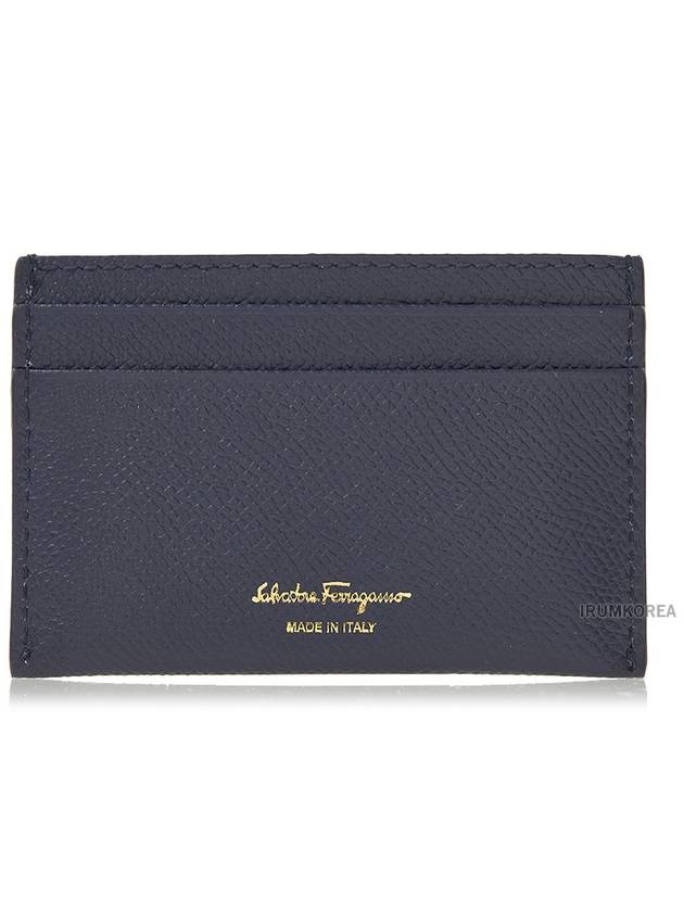 Gancini Card Wallet Blue - SALVATORE FERRAGAMO - BALAAN 4