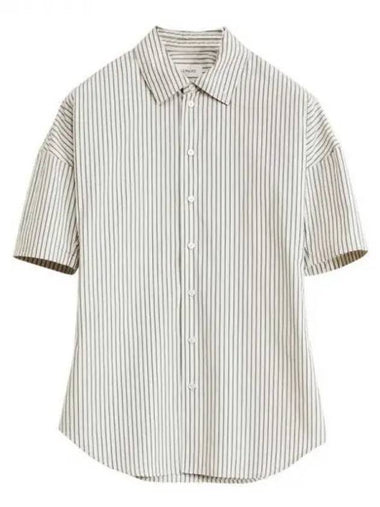 Fitted striped short sleeve shirt 270951 - LEMAIRE - BALAAN 1