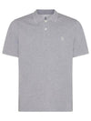 Embroidered Logo Short Sleeve Polo Shirt Grey - BRUNELLO CUCINELLI - BALAAN 2