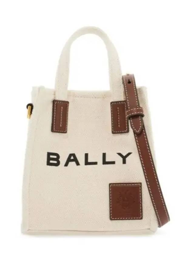 Akelei Small Canvas Tote Bag Beige - BALLY - BALAAN 2