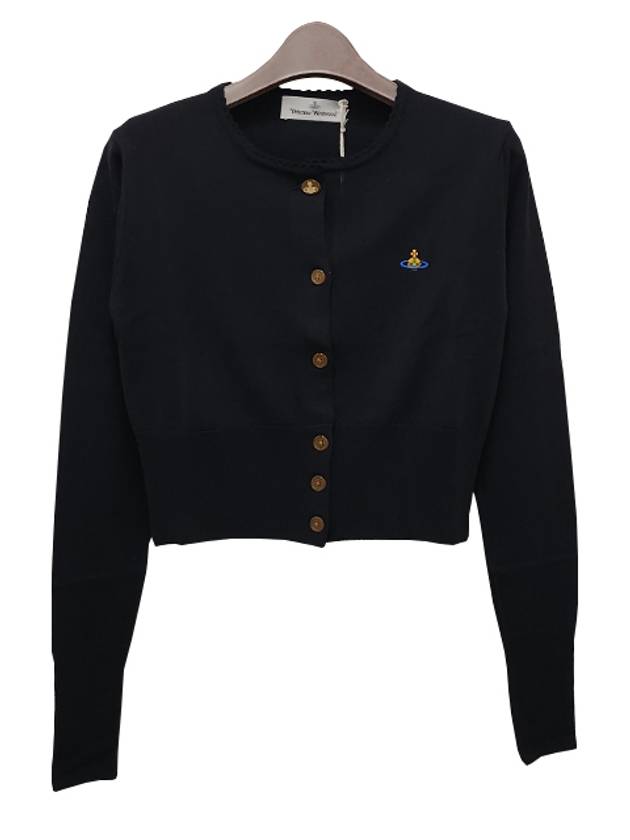 Bea Cropped Cardigan Black - VIVIENNE WESTWOOD - BALAAN 3