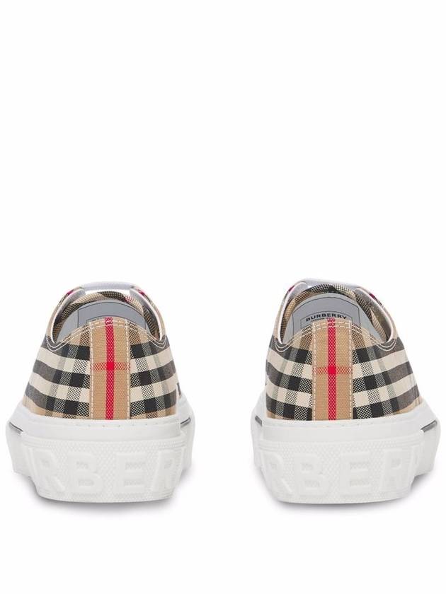 Vintage Check Cotton Sneakers Archive Beige - BURBERRY - BALAAN 4