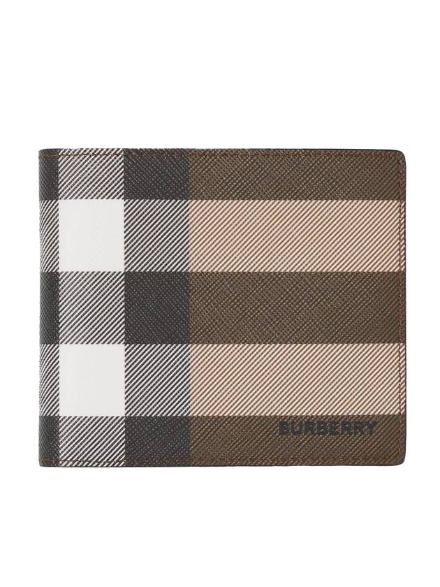 Check Canvas Half Wallet Beige - BURBERRY - BALAAN 1