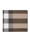 Check Canvas Half Wallet Beige - BURBERRY - BALAAN 1