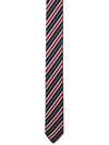 Multicolor knitted silk striped tie - THOM BROWNE - BALAAN 1