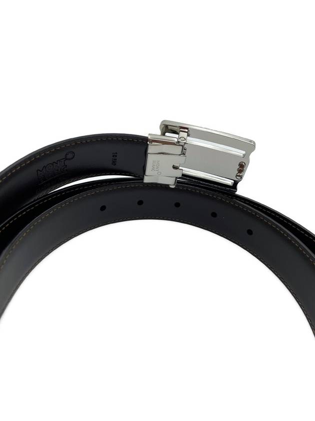 Reversible Leather Belt Black Brown - MONTBLANC - BALAAN 4