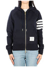 Engineered 4-Bar Stripe Loopback Jersey Knit Zip Up Hoodie Navy - THOM BROWNE - BALAAN 2