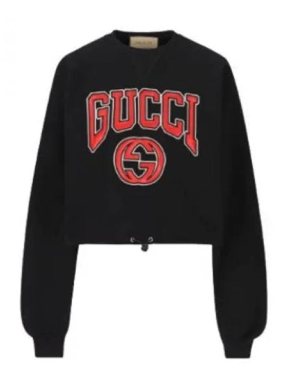 Jersey Embroidery Sweatshirt Black - GUCCI - BALAAN 2