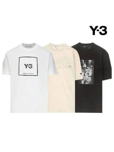 Y 3 Men s Round Short Sleeve T Shirt 270906 - Y-3 - BALAAN 1