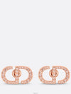 Petit CD Stud Crystal Earrings Pink - DIOR - BALAAN 2