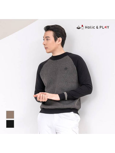 Men s Raglan Sleeve Windproof Lining Sweater HC4MSW001 - HOLIC&PLAY - BALAAN 1