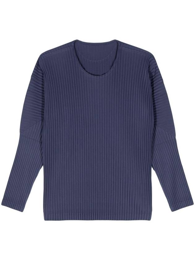 MC February Long Sleeve T-Shirt Blue Charcoal - ISSEY MIYAKE - BALAAN 1