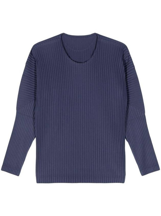 MC February Long Sleeve T-Shirt Blue Charcoal - ISSEY MIYAKE - BALAAN 1