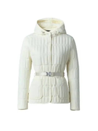 Raja Light Down Vertical Quilted Hooded Jacket Cream - MACKAGE - BALAAN 2