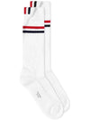 Women's Striped Socks White - THOM BROWNE - BALAAN 1