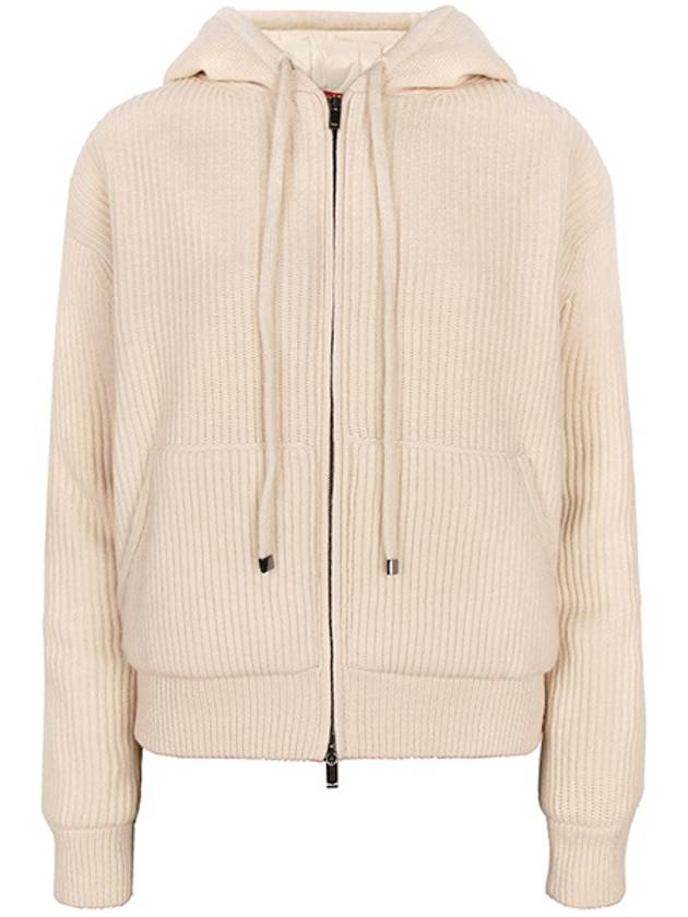 Beige Eight Ranch Wool Cashmere Hooded Zip up ATRENCH 002 00443 - MAX MARA - BALAAN 1