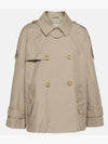 DTrench Double Breasted Short Trench Coat Beige - MAX MARA - BALAAN 3