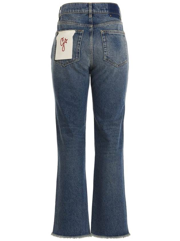 Crop Flared Jeans Blue - GOLDEN GOOSE - BALAAN 3