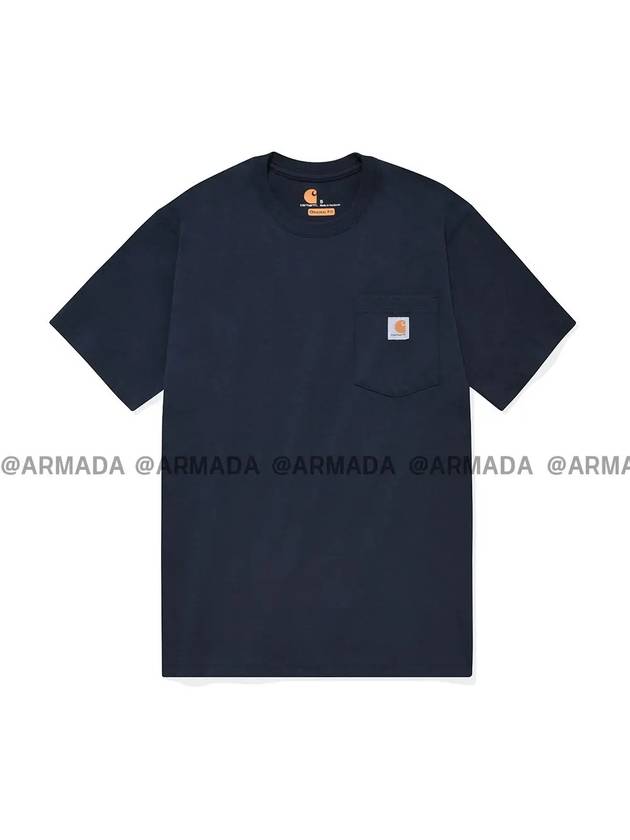 K87 Workwear Pocket Short Sleeve T Shirt Navy - CARHARTT - BALAAN 2