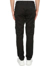 Garment Dyed Old Effect Stretch Broken Twill Cotton Cargo Pants Black - STONE ISLAND - BALAAN 5