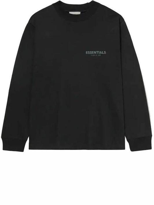 Fear of God Essentials FOG Logo Print Black Cotton Long Sleeve TShirt - FEAR OF GOD ESSENTIALS - BALAAN 1