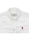 Heart Logo Oxford Shirt BFUSH063 168 - AMI - BALAAN 3