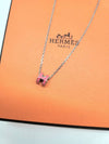 Mini PopAche Necklace Silver Chain Rose Tropic - HERMES - BALAAN 5