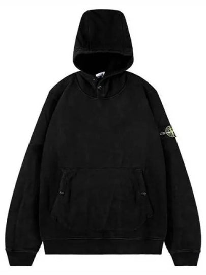 Garment Dyed Hoodie Black - STONE ISLAND - BALAAN 2