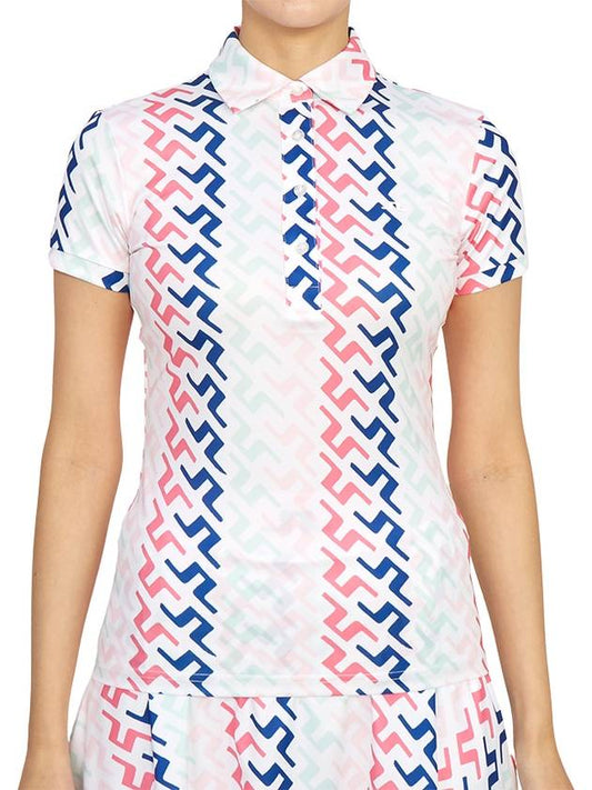 Women's Hailey Print PK Shirt - J.LINDEBERG - BALAAN 2