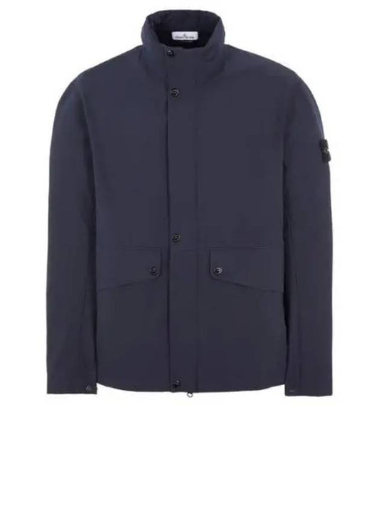 Logo Light Soft Shell Jacket Navy - STONE ISLAND - BALAAN 2