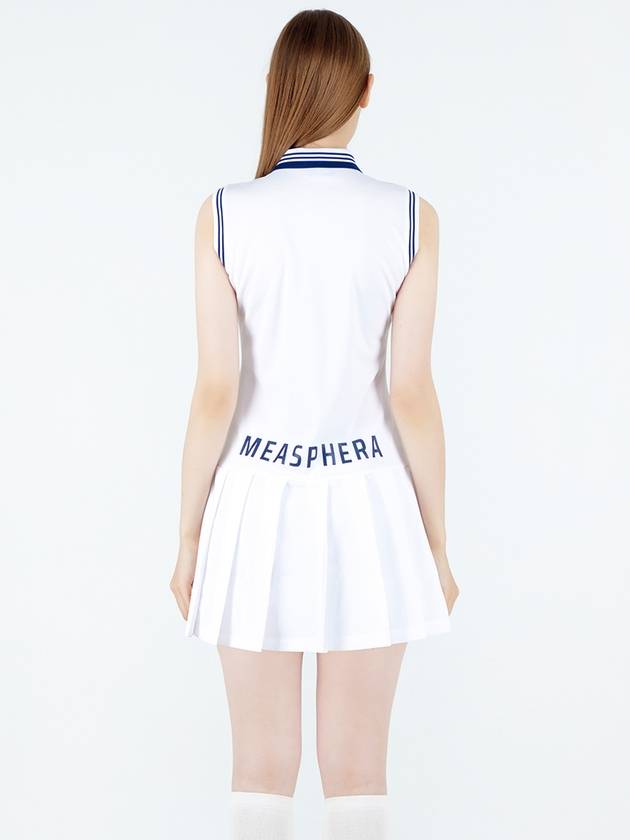 WOMEN SLEEVELESS ONE-PIECE WHITE - MEASPHERA - BALAAN 4