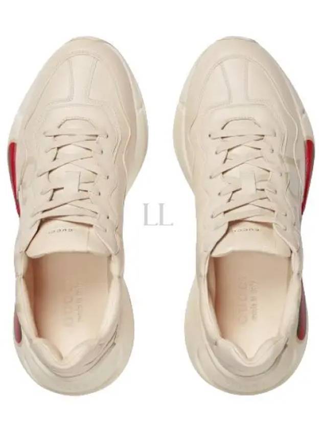 Rhyton Leather Sneakers Logo Ivory - GUCCI - BALAAN 2