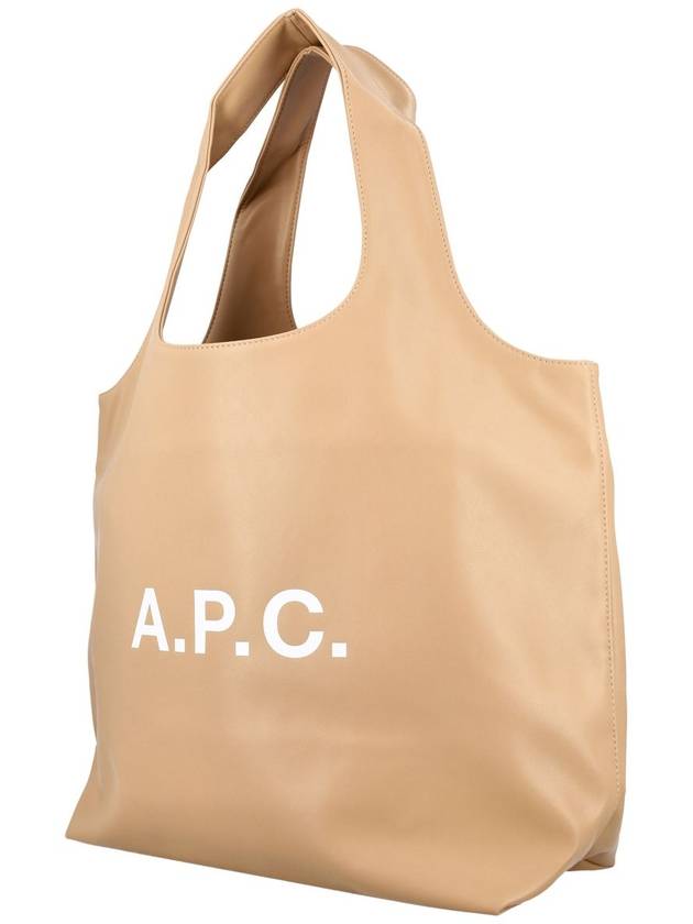 Logo Ninon Detail Medium Tote Bag Beige - A.P.C. - BALAAN 4