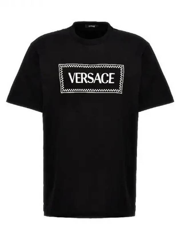 Front logo cotton t shirt 271730 - VERSACE - BALAAN 1