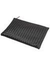 Intrecciato Clutch Bag Black - BOTTEGA VENETA - BALAAN 3