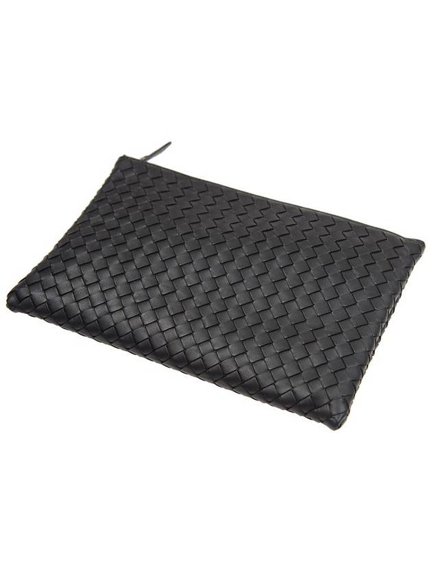 Intrecciato Clutch Bag Black - BOTTEGA VENETA - BALAAN 3