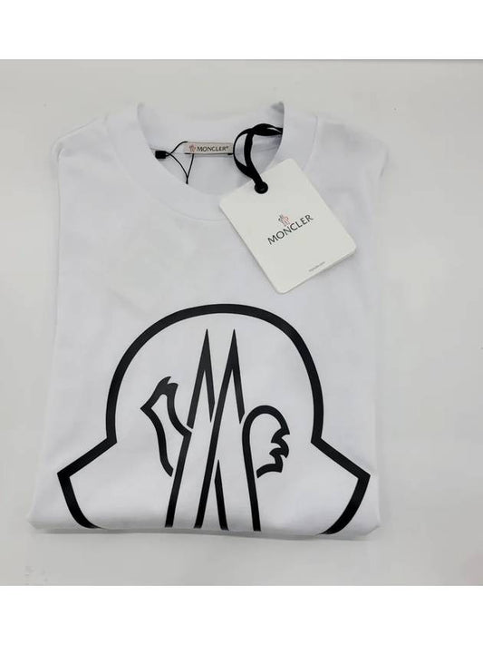 Logo Short Sleeve T-Shirt White - MONCLER - BALAAN.