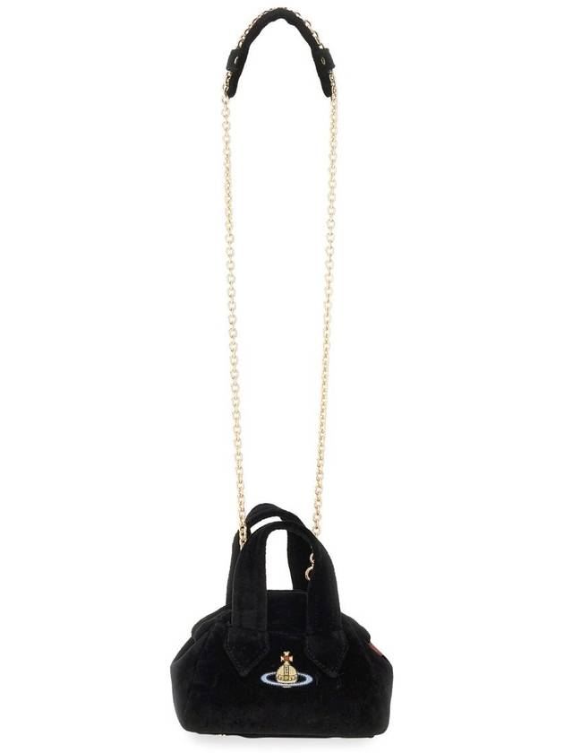 Archive Mini Yasmine Tote Bag Black - VIVIENNE WESTWOOD - BALAAN 4