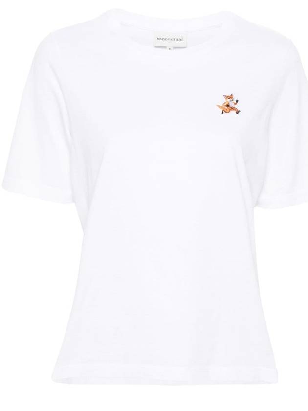 Speedy Fox Patch Comfort Short Sleeve T-Shirt White - MAISON KITSUNE - BALAAN 2