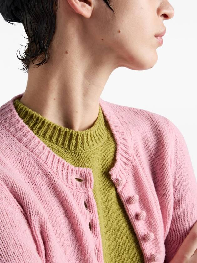 Cashmere knit top pistachio green - PRADA - BALAAN 7